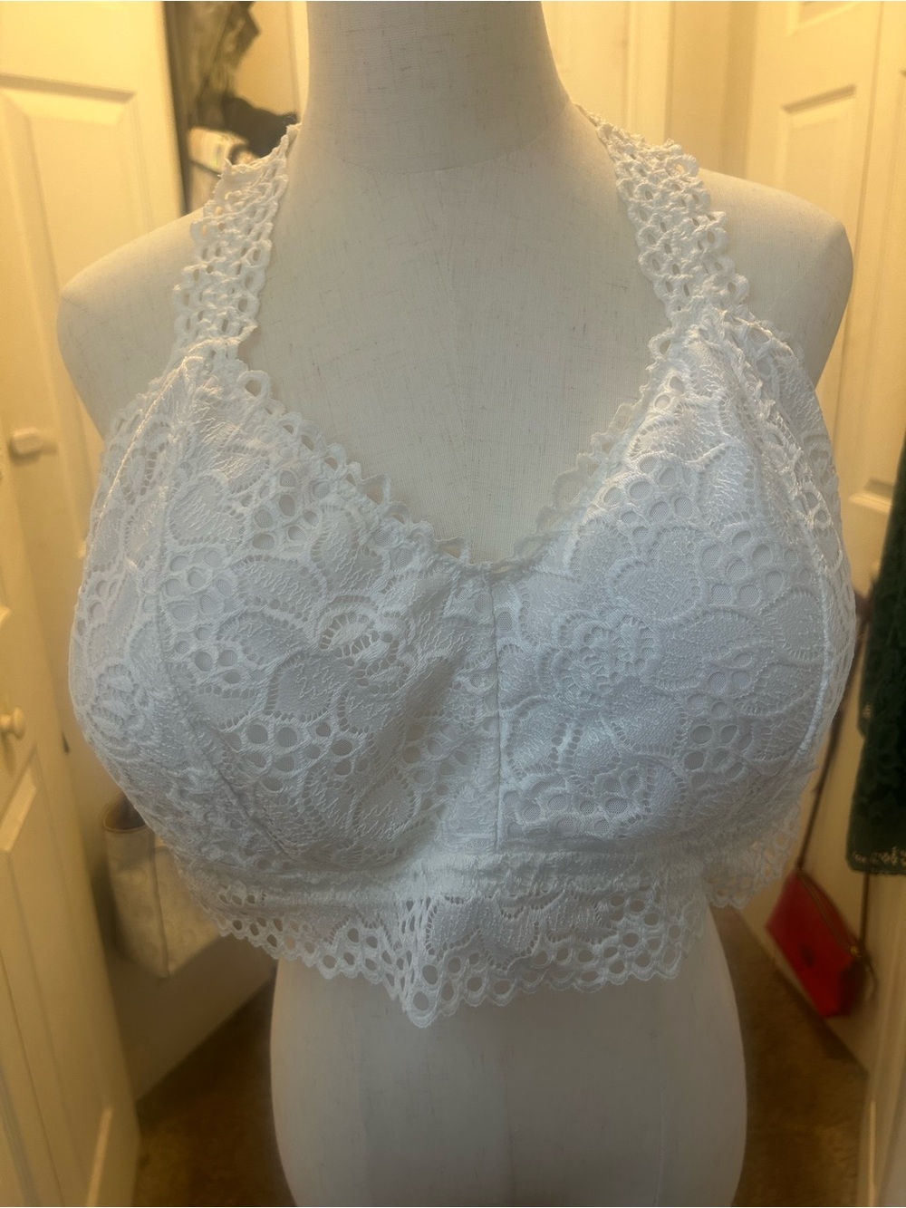 White Lace Halter Bralette
